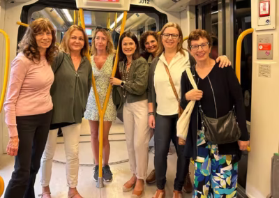 alumnas de espanol con carmen en metro málaga