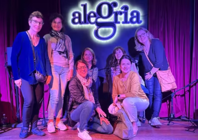 alumnas de español con carmen en tablao flamenco